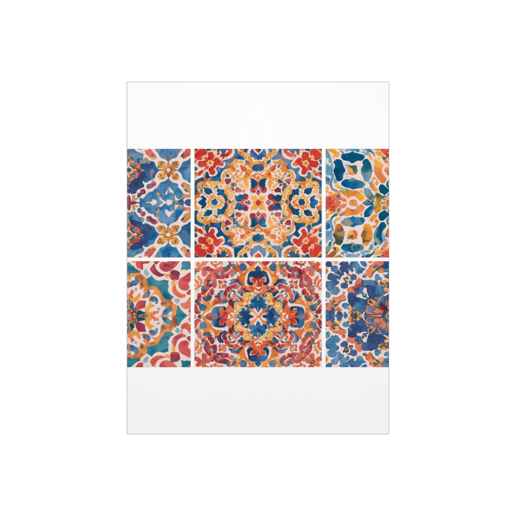 Colorful Foam Board Wall Art Tile Pattern Inspired Gift - Rosetta Creative Boutique